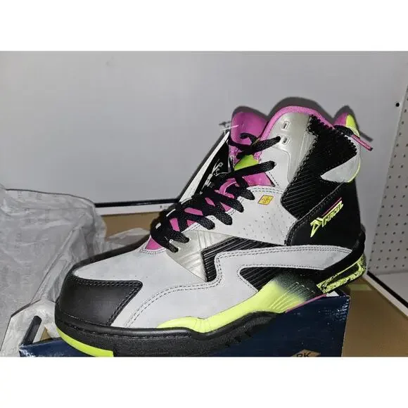 British Knights Dymacel High Tops Size 9.5 Shoes NWT Grey/lime Green/cobal #207